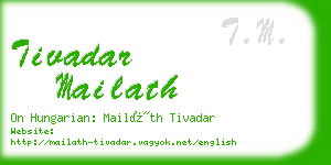 tivadar mailath business card